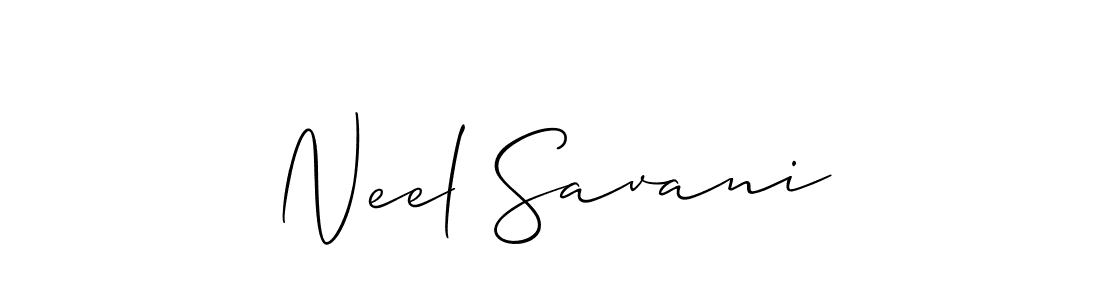 Design your own signature with our free online signature maker. With this signature software, you can create a handwritten (Allison_Script) signature for name Neel Savani. Neel Savani signature style 2 images and pictures png