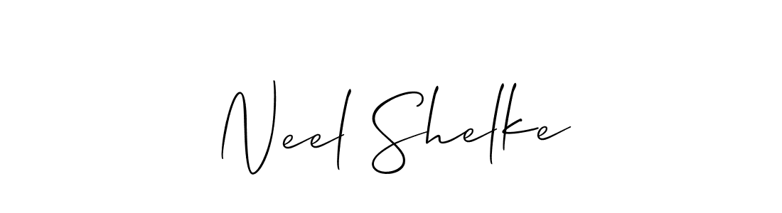 How to make Neel Shelke name signature. Use Allison_Script style for creating short signs online. This is the latest handwritten sign. Neel Shelke signature style 2 images and pictures png