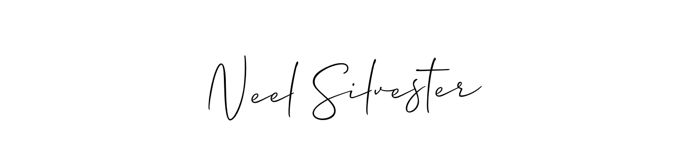 The best way (Allison_Script) to make a short signature is to pick only two or three words in your name. The name Neel Silvester include a total of six letters. For converting this name. Neel Silvester signature style 2 images and pictures png