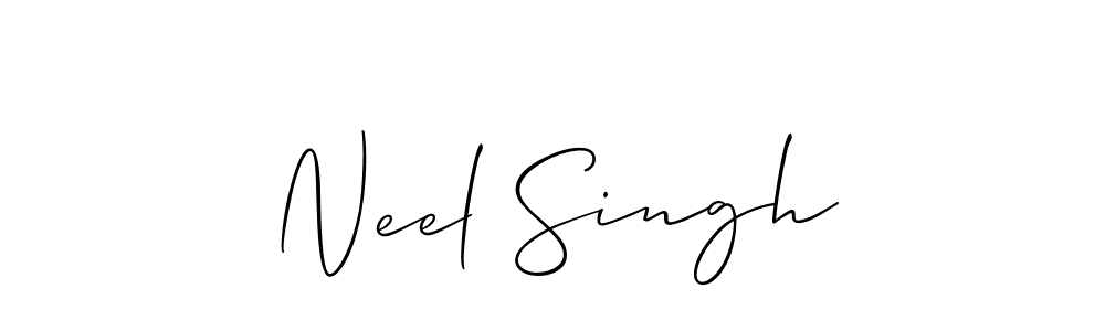 Make a beautiful signature design for name Neel Singh. With this signature (Allison_Script) style, you can create a handwritten signature for free. Neel Singh signature style 2 images and pictures png