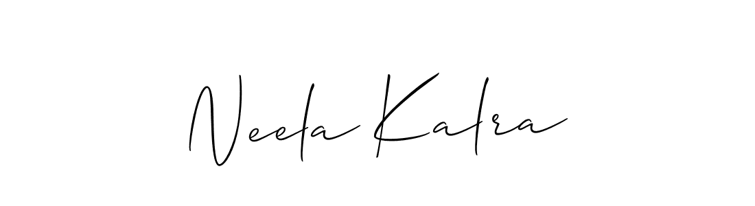 Neela Kalra stylish signature style. Best Handwritten Sign (Allison_Script) for my name. Handwritten Signature Collection Ideas for my name Neela Kalra. Neela Kalra signature style 2 images and pictures png