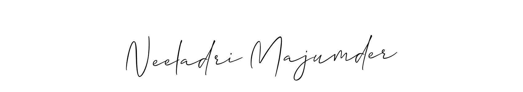 The best way (Allison_Script) to make a short signature is to pick only two or three words in your name. The name Neeladri Majumder include a total of six letters. For converting this name. Neeladri Majumder signature style 2 images and pictures png