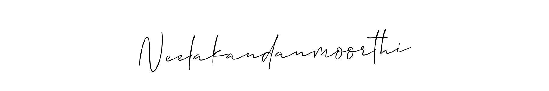 Also You can easily find your signature by using the search form. We will create Neelakandanmoorthi name handwritten signature images for you free of cost using Allison_Script sign style. Neelakandanmoorthi signature style 2 images and pictures png