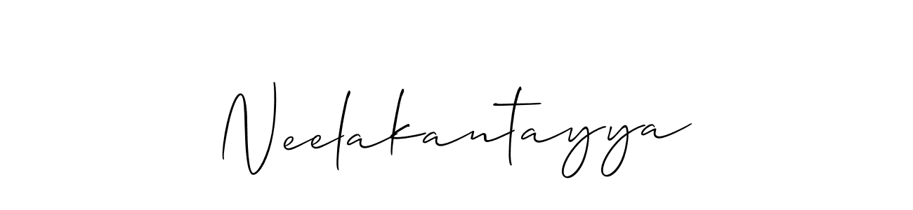 Allison_Script is a professional signature style that is perfect for those who want to add a touch of class to their signature. It is also a great choice for those who want to make their signature more unique. Get Neelakantayya name to fancy signature for free. Neelakantayya signature style 2 images and pictures png