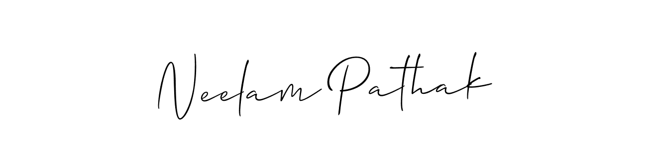 It looks lik you need a new signature style for name Neelam Pathak. Design unique handwritten (Allison_Script) signature with our free signature maker in just a few clicks. Neelam Pathak signature style 2 images and pictures png