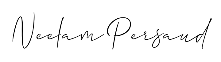 How to make Neelam Persaud signature? Allison_Script is a professional autograph style. Create handwritten signature for Neelam Persaud name. Neelam Persaud signature style 2 images and pictures png