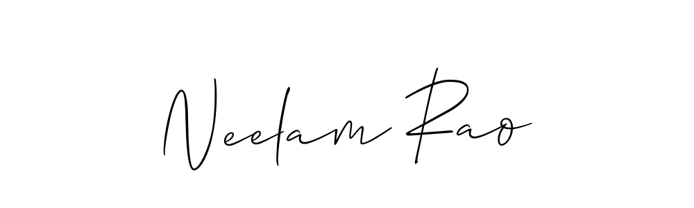 How to make Neelam Rao signature? Allison_Script is a professional autograph style. Create handwritten signature for Neelam Rao name. Neelam Rao signature style 2 images and pictures png