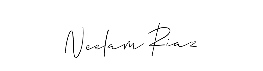 Neelam Riaz stylish signature style. Best Handwritten Sign (Allison_Script) for my name. Handwritten Signature Collection Ideas for my name Neelam Riaz. Neelam Riaz signature style 2 images and pictures png