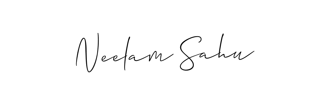 Also You can easily find your signature by using the search form. We will create Neelam Sahu name handwritten signature images for you free of cost using Allison_Script sign style. Neelam Sahu signature style 2 images and pictures png