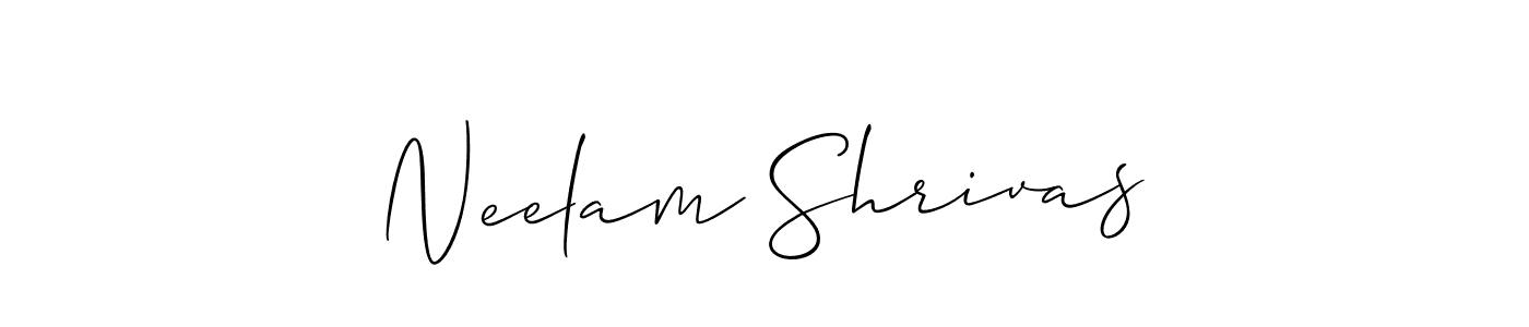 Similarly Allison_Script is the best handwritten signature design. Signature creator online .You can use it as an online autograph creator for name Neelam Shrivas. Neelam Shrivas signature style 2 images and pictures png