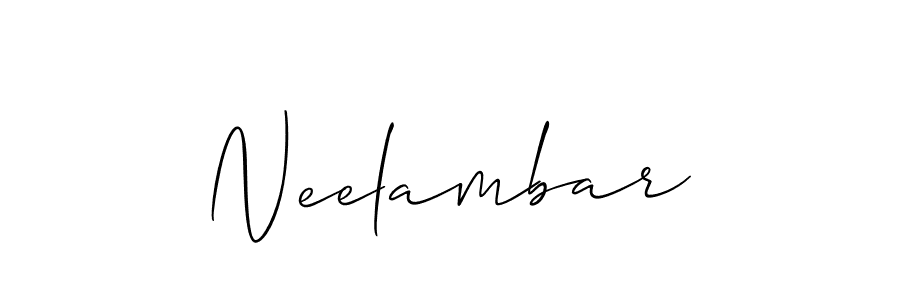Design your own signature with our free online signature maker. With this signature software, you can create a handwritten (Allison_Script) signature for name Neelambar. Neelambar signature style 2 images and pictures png