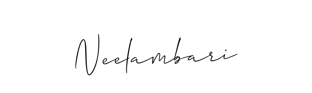 Create a beautiful signature design for name Neelambari. With this signature (Allison_Script) fonts, you can make a handwritten signature for free. Neelambari signature style 2 images and pictures png