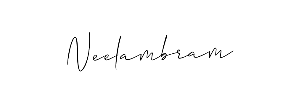 if you are searching for the best signature style for your name Neelambram. so please give up your signature search. here we have designed multiple signature styles  using Allison_Script. Neelambram signature style 2 images and pictures png
