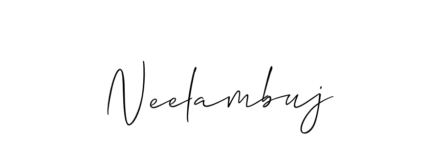 Also we have Neelambuj name is the best signature style. Create professional handwritten signature collection using Allison_Script autograph style. Neelambuj signature style 2 images and pictures png