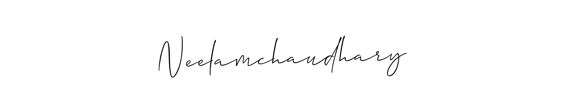 Similarly Allison_Script is the best handwritten signature design. Signature creator online .You can use it as an online autograph creator for name Neelamchaudhary♠. Neelamchaudhary♠ signature style 2 images and pictures png