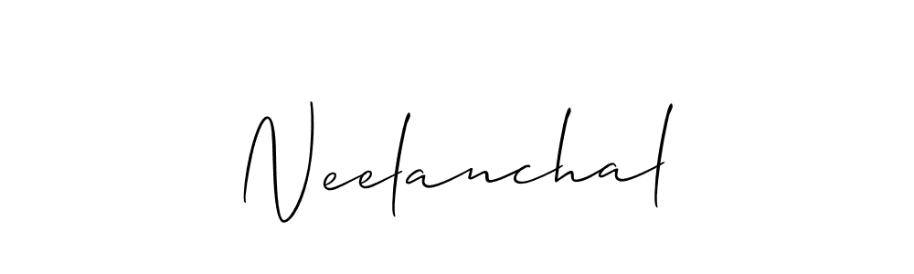 How to Draw Neelanchal signature style? Allison_Script is a latest design signature styles for name Neelanchal. Neelanchal signature style 2 images and pictures png