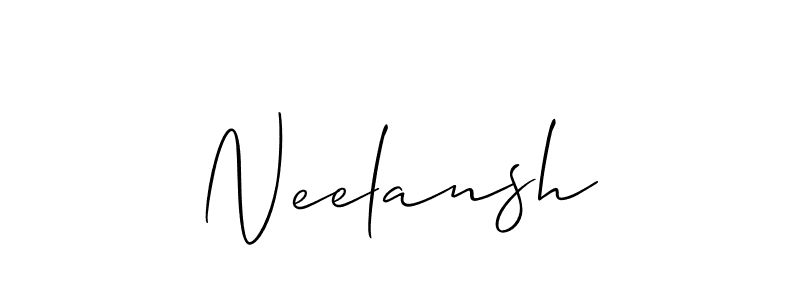 How to make Neelansh name signature. Use Allison_Script style for creating short signs online. This is the latest handwritten sign. Neelansh signature style 2 images and pictures png