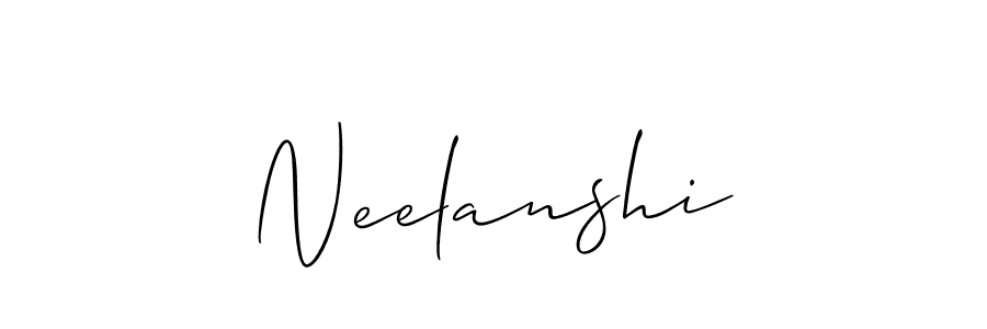 if you are searching for the best signature style for your name Neelanshi. so please give up your signature search. here we have designed multiple signature styles  using Allison_Script. Neelanshi signature style 2 images and pictures png