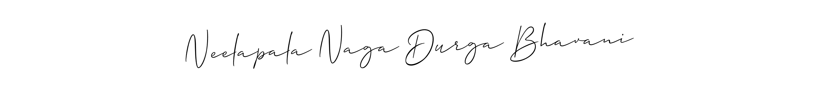 Also we have Neelapala Naga Durga Bhavani name is the best signature style. Create professional handwritten signature collection using Allison_Script autograph style. Neelapala Naga Durga Bhavani signature style 2 images and pictures png