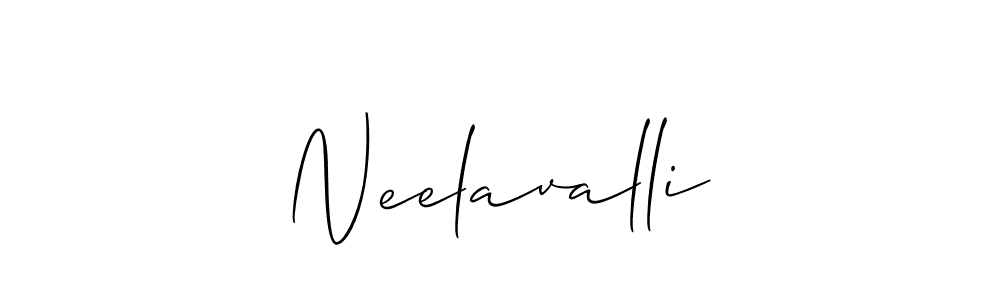 Make a beautiful signature design for name Neelavalli. With this signature (Allison_Script) style, you can create a handwritten signature for free. Neelavalli signature style 2 images and pictures png