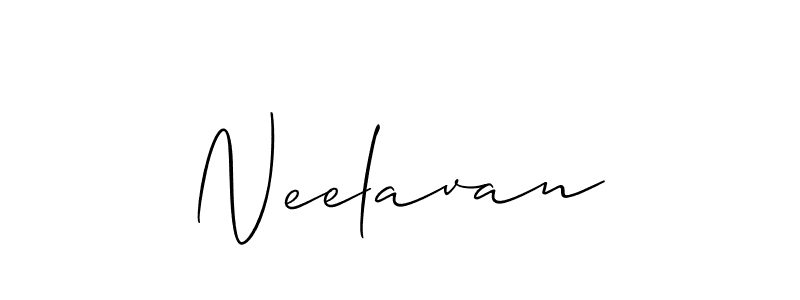 Design your own signature with our free online signature maker. With this signature software, you can create a handwritten (Allison_Script) signature for name Neelavan. Neelavan signature style 2 images and pictures png