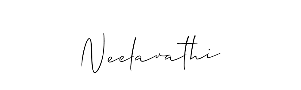 Make a beautiful signature design for name Neelavathi. With this signature (Allison_Script) style, you can create a handwritten signature for free. Neelavathi signature style 2 images and pictures png