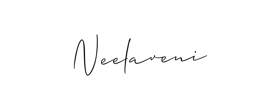 Allison_Script is a professional signature style that is perfect for those who want to add a touch of class to their signature. It is also a great choice for those who want to make their signature more unique. Get Neelaveni name to fancy signature for free. Neelaveni signature style 2 images and pictures png