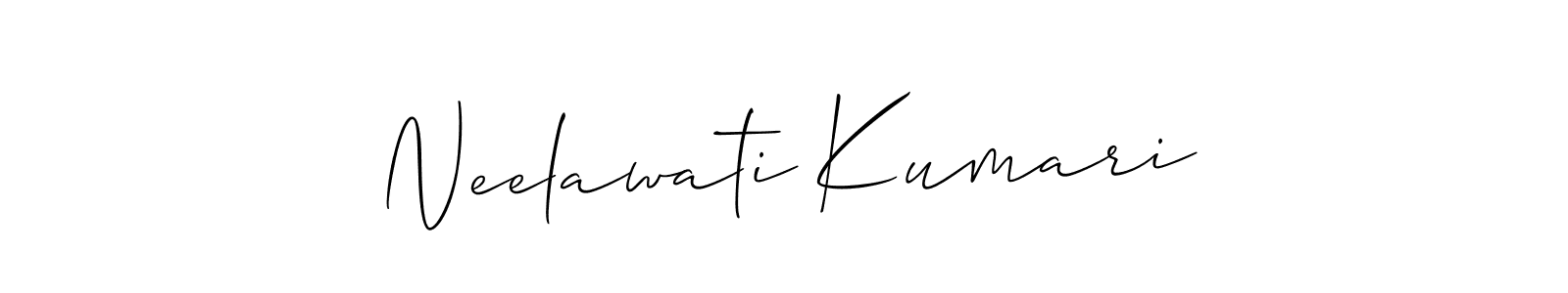 Design your own signature with our free online signature maker. With this signature software, you can create a handwritten (Allison_Script) signature for name Neelawati Kumari. Neelawati Kumari signature style 2 images and pictures png