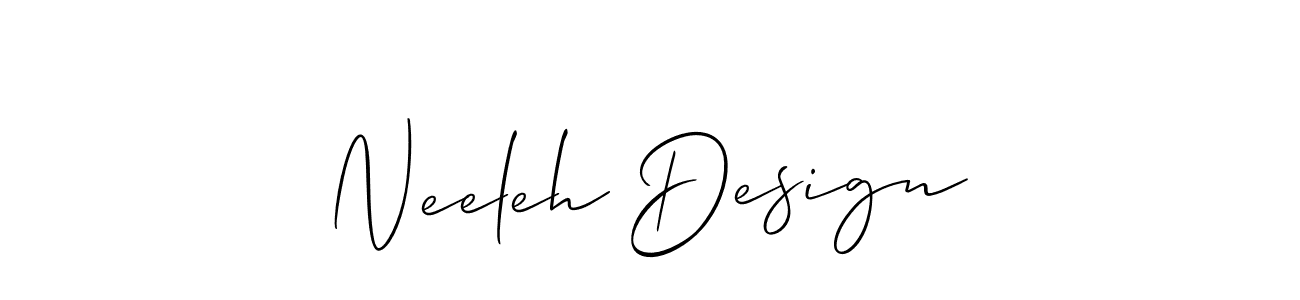 How to Draw Neeleh Design signature style? Allison_Script is a latest design signature styles for name Neeleh Design. Neeleh Design signature style 2 images and pictures png