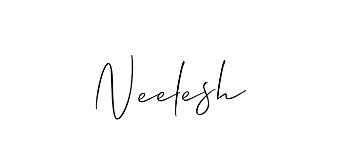 if you are searching for the best signature style for your name Neelesh. so please give up your signature search. here we have designed multiple signature styles  using Allison_Script. Neelesh signature style 2 images and pictures png