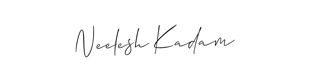 It looks lik you need a new signature style for name Neelesh Kadam. Design unique handwritten (Allison_Script) signature with our free signature maker in just a few clicks. Neelesh Kadam signature style 2 images and pictures png