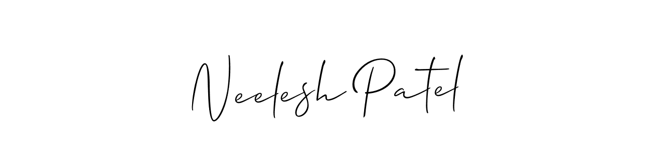 You should practise on your own different ways (Allison_Script) to write your name (Neelesh Patel) in signature. don't let someone else do it for you. Neelesh Patel signature style 2 images and pictures png