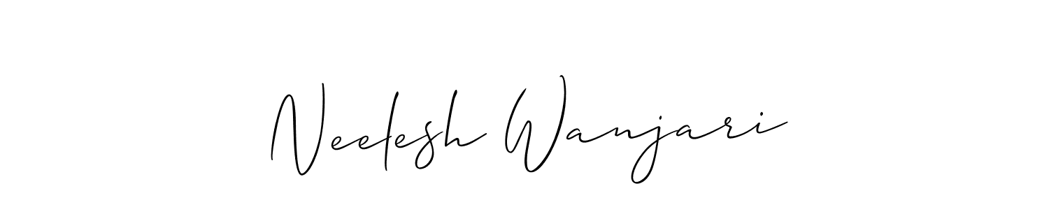 Similarly Allison_Script is the best handwritten signature design. Signature creator online .You can use it as an online autograph creator for name Neelesh Wanjari. Neelesh Wanjari signature style 2 images and pictures png