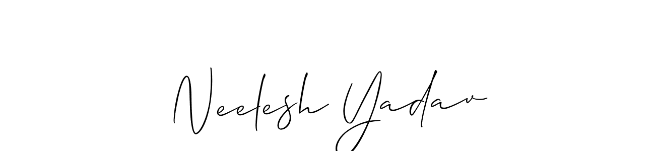 Also You can easily find your signature by using the search form. We will create Neelesh Yadav name handwritten signature images for you free of cost using Allison_Script sign style. Neelesh Yadav signature style 2 images and pictures png