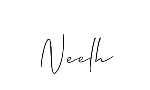 Use a signature maker to create a handwritten signature online. With this signature software, you can design (Allison_Script) your own signature for name Neelh. Neelh signature style 2 images and pictures png