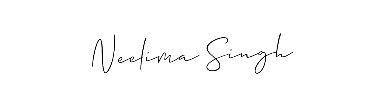 Make a beautiful signature design for name Neelima Singh. With this signature (Allison_Script) style, you can create a handwritten signature for free. Neelima Singh signature style 2 images and pictures png