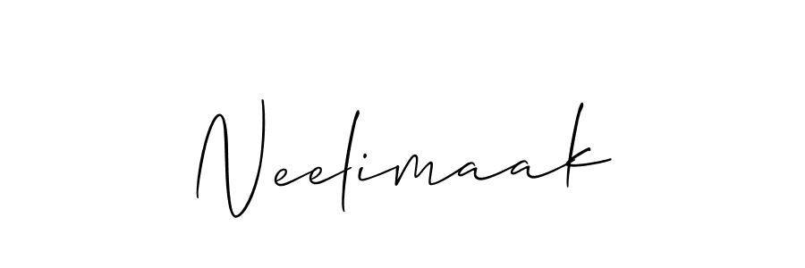 How to make Neelimaak name signature. Use Allison_Script style for creating short signs online. This is the latest handwritten sign. Neelimaak signature style 2 images and pictures png