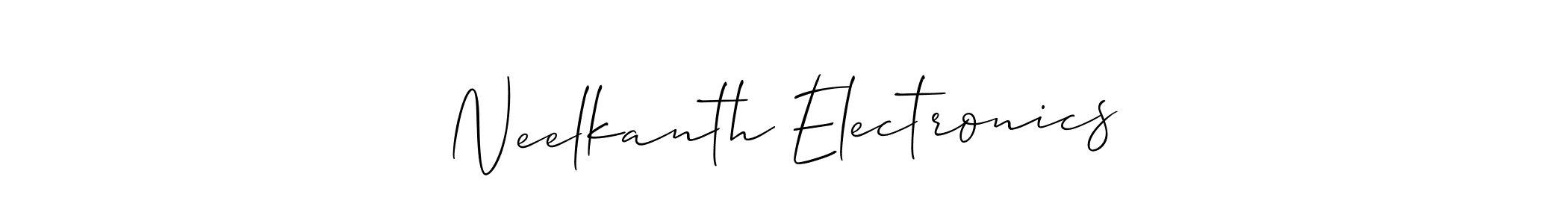 This is the best signature style for the Neelkanth Electronics name. Also you like these signature font (Allison_Script). Mix name signature. Neelkanth Electronics signature style 2 images and pictures png