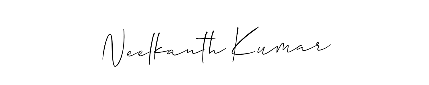 Make a beautiful signature design for name Neelkanth Kumar. With this signature (Allison_Script) style, you can create a handwritten signature for free. Neelkanth Kumar signature style 2 images and pictures png