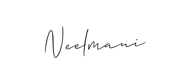 Make a beautiful signature design for name Neelmani. With this signature (Allison_Script) style, you can create a handwritten signature for free. Neelmani signature style 2 images and pictures png