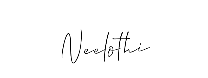 Use a signature maker to create a handwritten signature online. With this signature software, you can design (Allison_Script) your own signature for name Neelothi. Neelothi signature style 2 images and pictures png