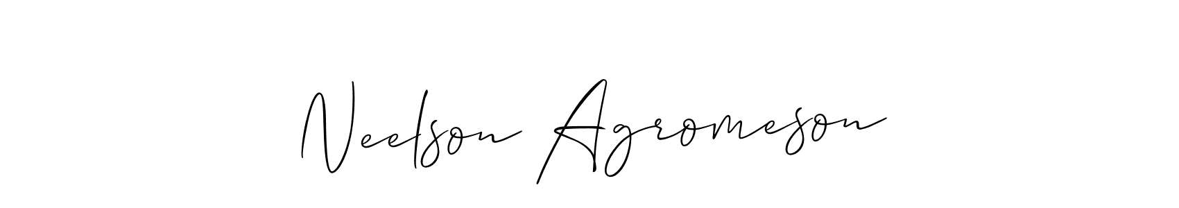 Neelson Agromeson stylish signature style. Best Handwritten Sign (Allison_Script) for my name. Handwritten Signature Collection Ideas for my name Neelson Agromeson. Neelson Agromeson signature style 2 images and pictures png