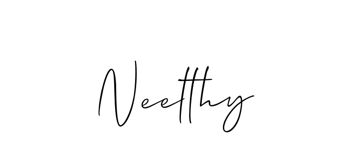 Design your own signature with our free online signature maker. With this signature software, you can create a handwritten (Allison_Script) signature for name Neelthy. Neelthy signature style 2 images and pictures png