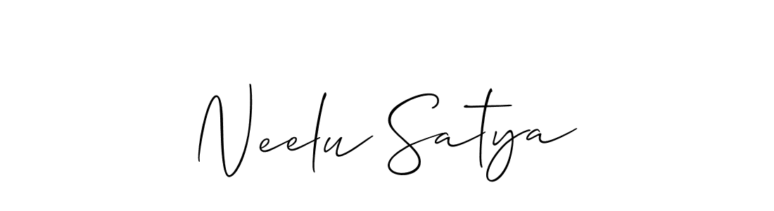 Make a beautiful signature design for name Neelu Satya. Use this online signature maker to create a handwritten signature for free. Neelu Satya signature style 2 images and pictures png