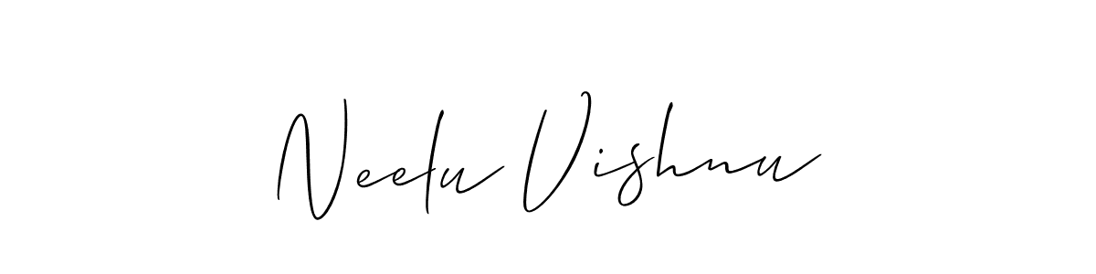 It looks lik you need a new signature style for name Neelu Vishnu. Design unique handwritten (Allison_Script) signature with our free signature maker in just a few clicks. Neelu Vishnu signature style 2 images and pictures png