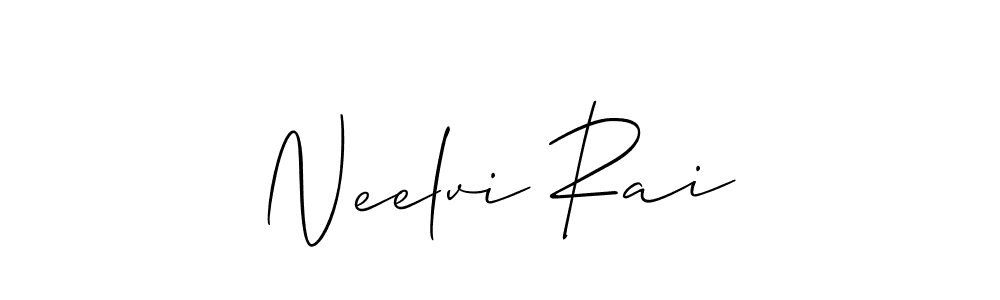 Design your own signature with our free online signature maker. With this signature software, you can create a handwritten (Allison_Script) signature for name Neelvi Rai. Neelvi Rai signature style 2 images and pictures png