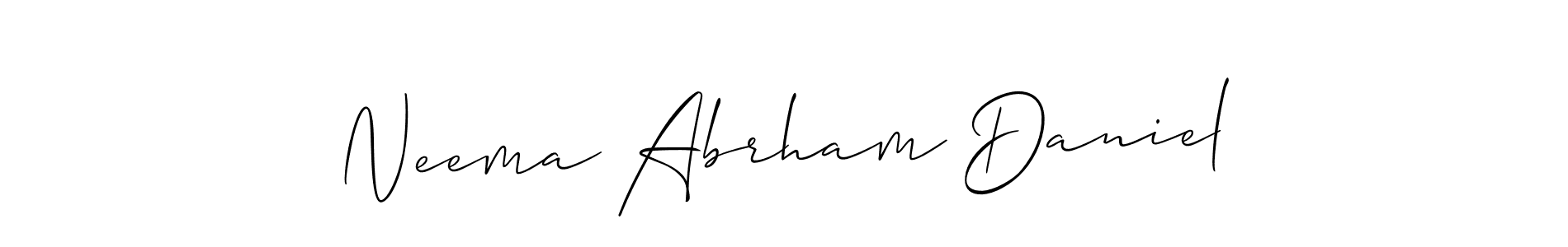 Neema Abrham Daniel stylish signature style. Best Handwritten Sign (Allison_Script) for my name. Handwritten Signature Collection Ideas for my name Neema Abrham Daniel. Neema Abrham Daniel signature style 2 images and pictures png