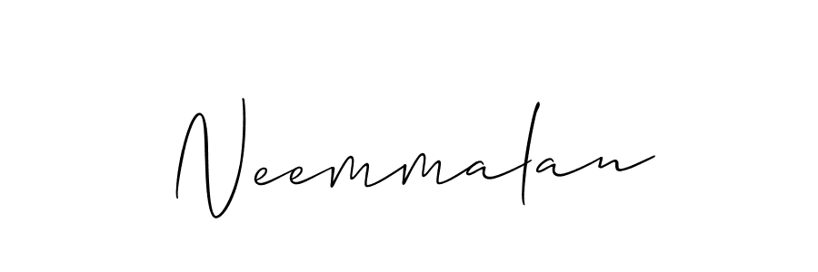Create a beautiful signature design for name Neemmalan. With this signature (Allison_Script) fonts, you can make a handwritten signature for free. Neemmalan signature style 2 images and pictures png