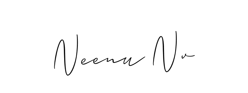 Design your own signature with our free online signature maker. With this signature software, you can create a handwritten (Allison_Script) signature for name Neenu Nv. Neenu Nv signature style 2 images and pictures png
