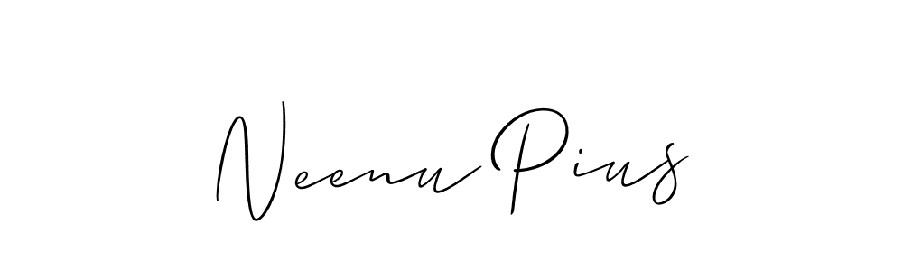 How to make Neenu Pius signature? Allison_Script is a professional autograph style. Create handwritten signature for Neenu Pius name. Neenu Pius signature style 2 images and pictures png